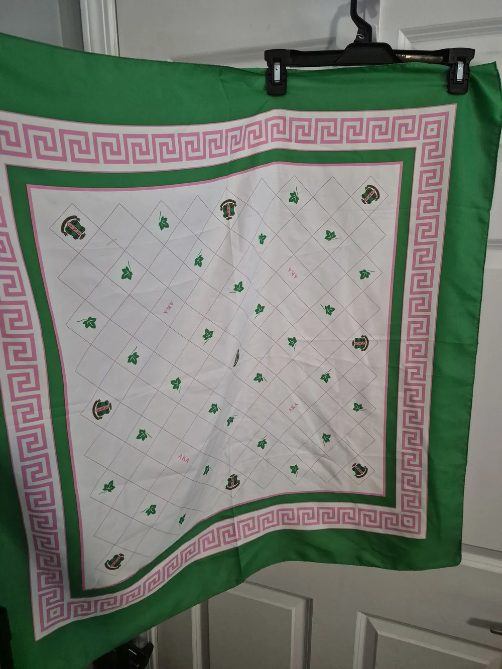 Alpha Kappa Alpha AKA Scarf Ivy Pink Green The Rah Rah Collection 34